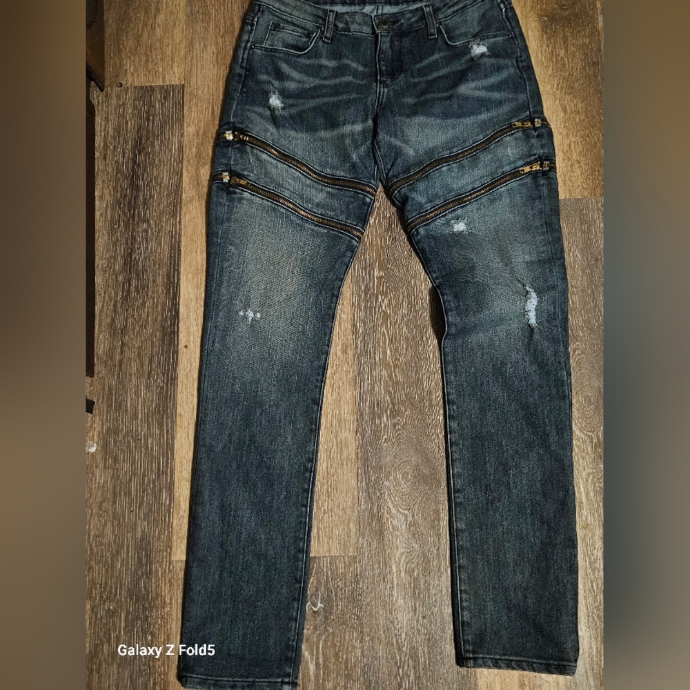 THE UNKNOWN JEAN CO L.A. BLUE FULLY FUNCTIONAL ZIP PANTS & SHORTS 28